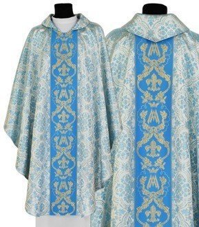 Chasuble gothique mariale 081-N14
