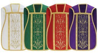 Garnitur von 4 römischen Kaseln SET-RH1-25
