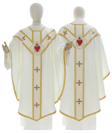 Casulla semigótica "Corazón de Jesús" GY881-AK26