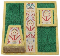 Bolsa, manípulo, velo de cáliz „Tapiz de coronación” VMB115-12