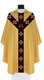 Semi Gothic Chasuble "Alfa & Omega" Y802-AGC61
