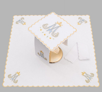 Marian altar linen AL-SET-6