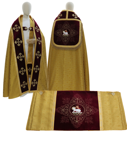 Kapa rzymska z welonem "Baranek" SET-WKT559