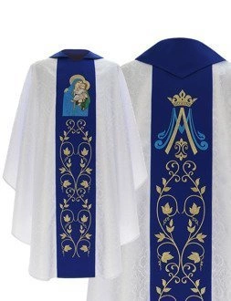 Gothic Chasuble "Our Lady of the Scapular" 453-BN25