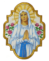 Bestickte Applikation "Mutter Gottes"