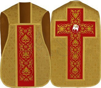 Chasuble romaine "Agneau" R724-GC16