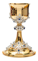 Calice de messe orné de saphirs