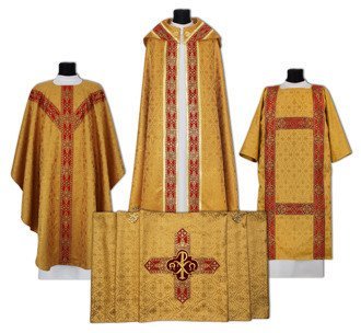 Set haute messe en style semi-gothique HMS-201-GC16