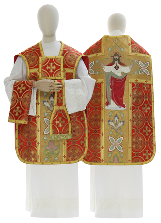 Chasuble romaine "Le Sacré-Coeur de Jésus" R479-C8