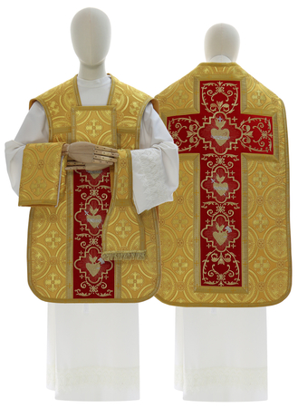 Ornat rzymski "Serce Jezusa, Maryi, Józefa" R822-AGC8