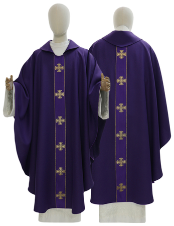 Casula gotica "Croci di Malta" 104-F