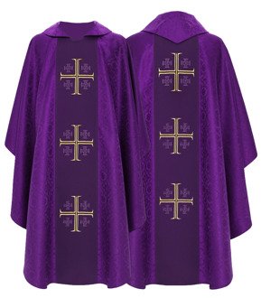 Ornat gotycki "Krzyże Jerozolimskie" 723-F25