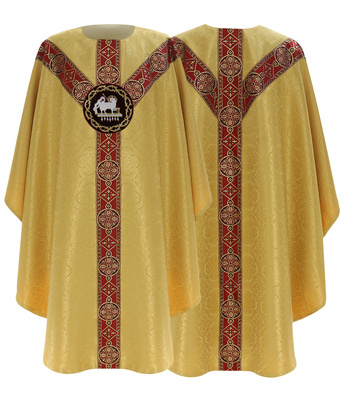 Casulla semigótica "Cordero de Dios" GY215-GC25