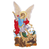 Aplique bordado "Santo Michael Archangol"