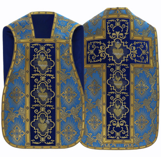 Ornat rzymski "Serce Jezusa, Maryi, Józefa" R822-AN9